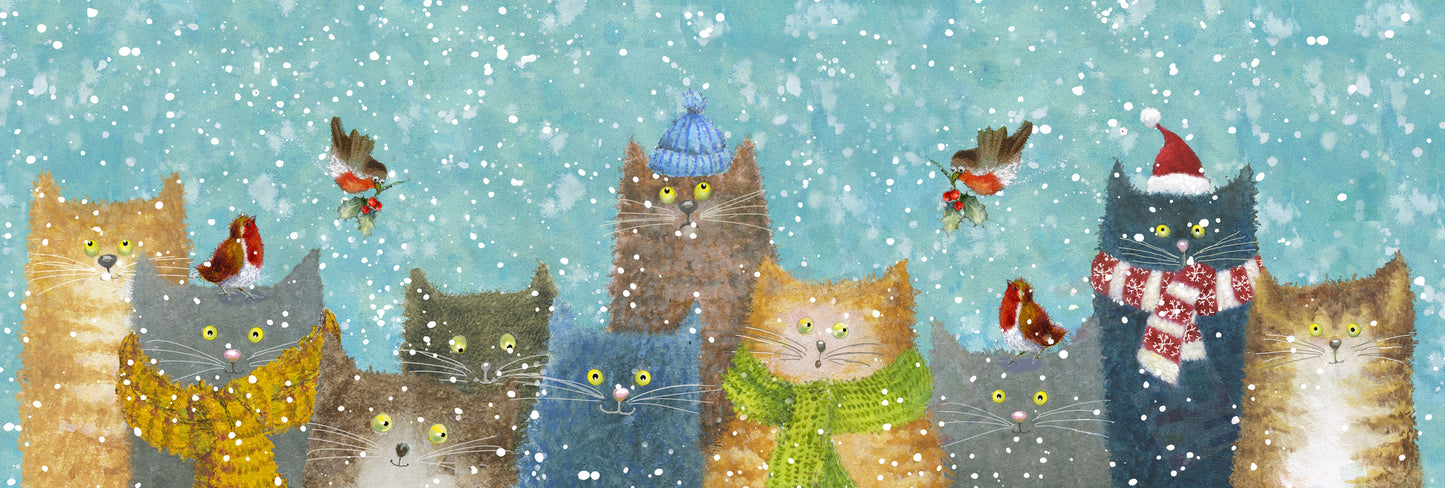 Christmas Cats Original Illustration by Jan Pashley for Pure Art Licensing