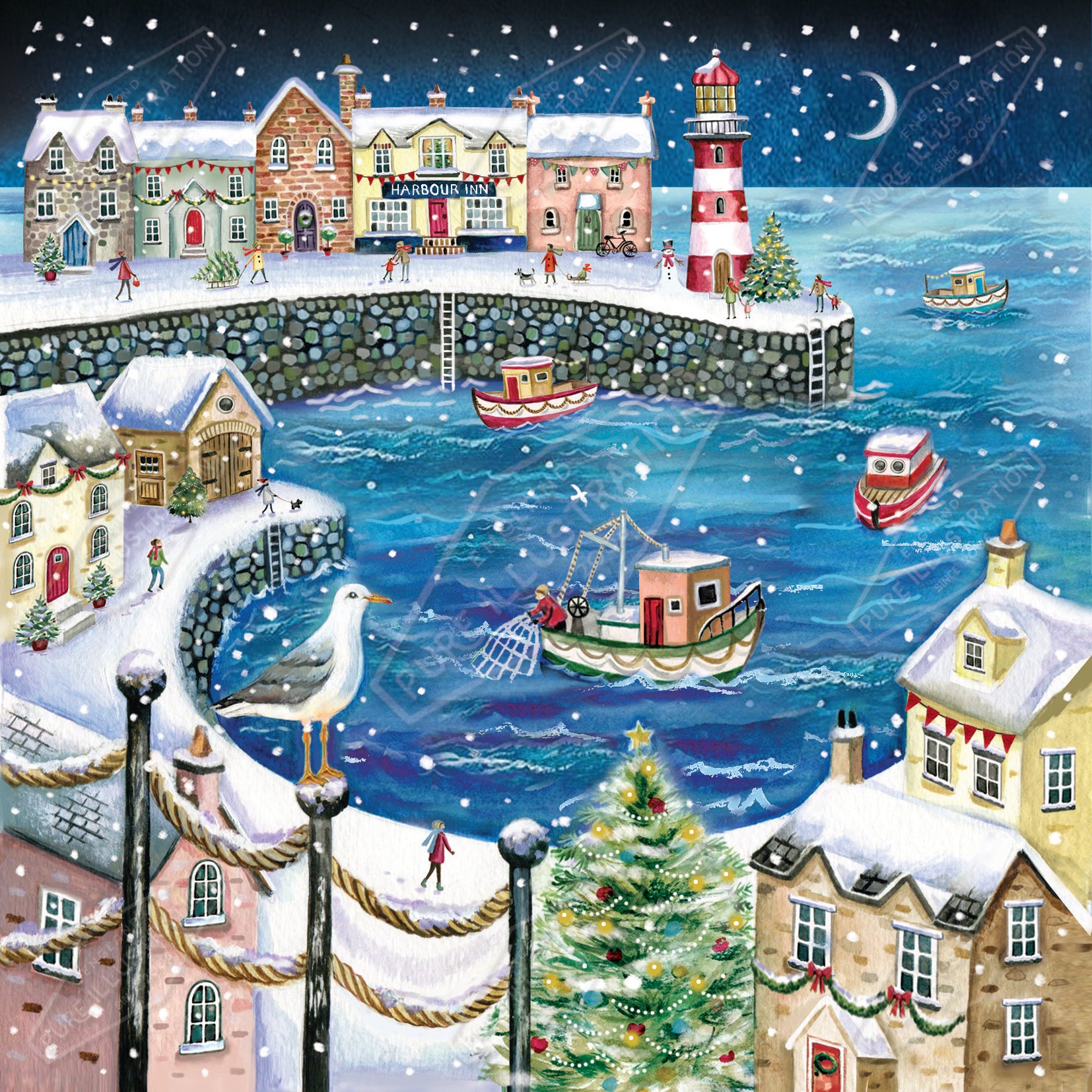 00035560DEVc - Deva Evans is represented by Pure Art Licensing Agency - Christmas Greeting Card Design