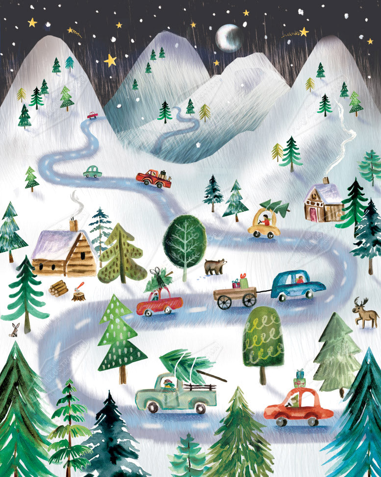 00035628DEV - Deva Evans is represented by Pure Art Licensing Agency - Christmas Greeting Card Design