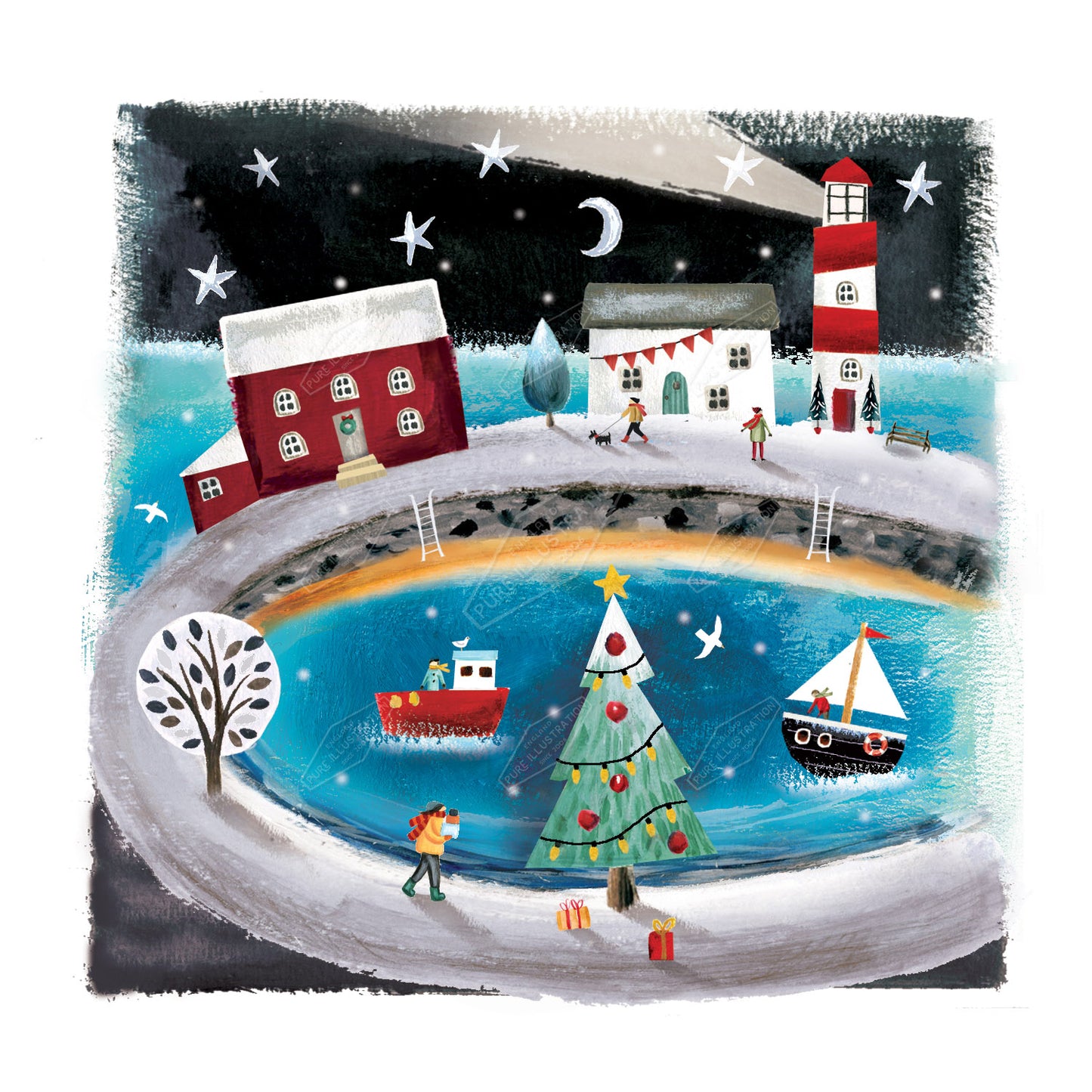 00035630DEV - Deva Evans is represented by Pure Art Licensing Agency - Christmas Greeting Card Design