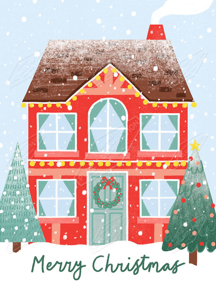 00035644LBR- Leah Brideaux is represented by Pure Art Licensing Agency - Christmas Greeting Card Design