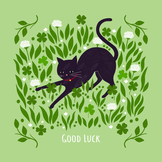 00035656SSN- Sian Summerhayes is represented by Pure Art Licensing Agency - Good Luck Greeting Card Design