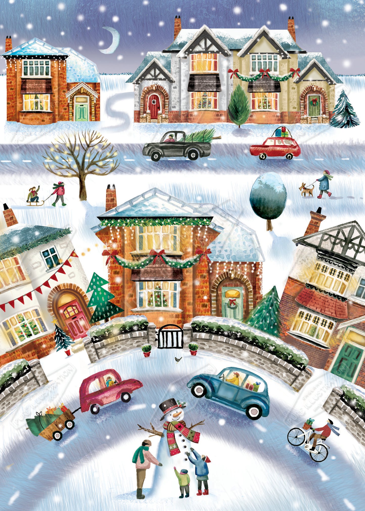 00035689DEV - Deva Evans is represented by Pure Art Licensing Agency - Christmas Greeting Card Design