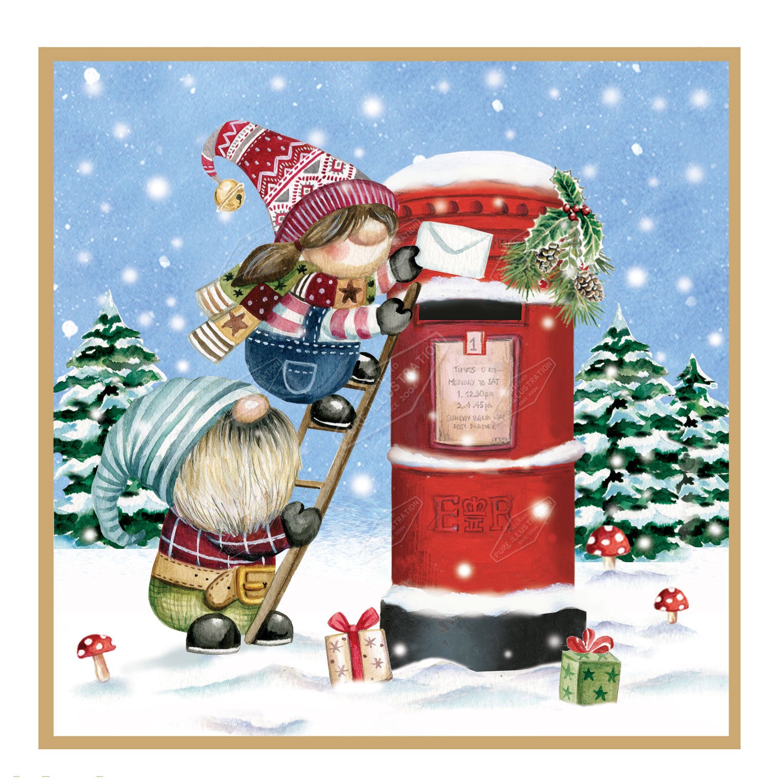 00035886DEV - Deva Evans is represented by Pure Art Licensing Agency - Christmas Greeting Card Design