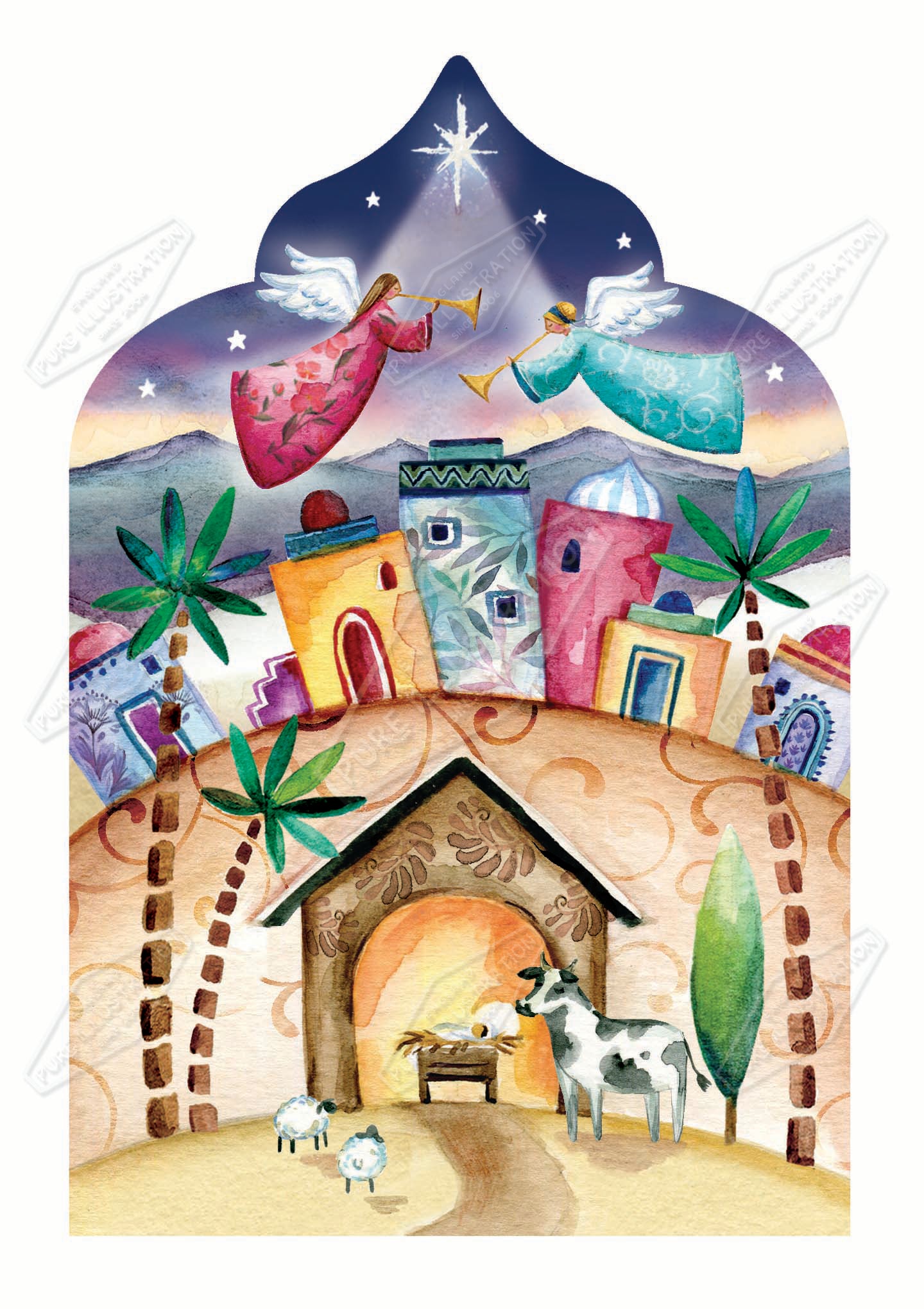 00035953DEV - Deva Evans is represented by Pure Art Licensing Agency - Christmas Greeting Card Design