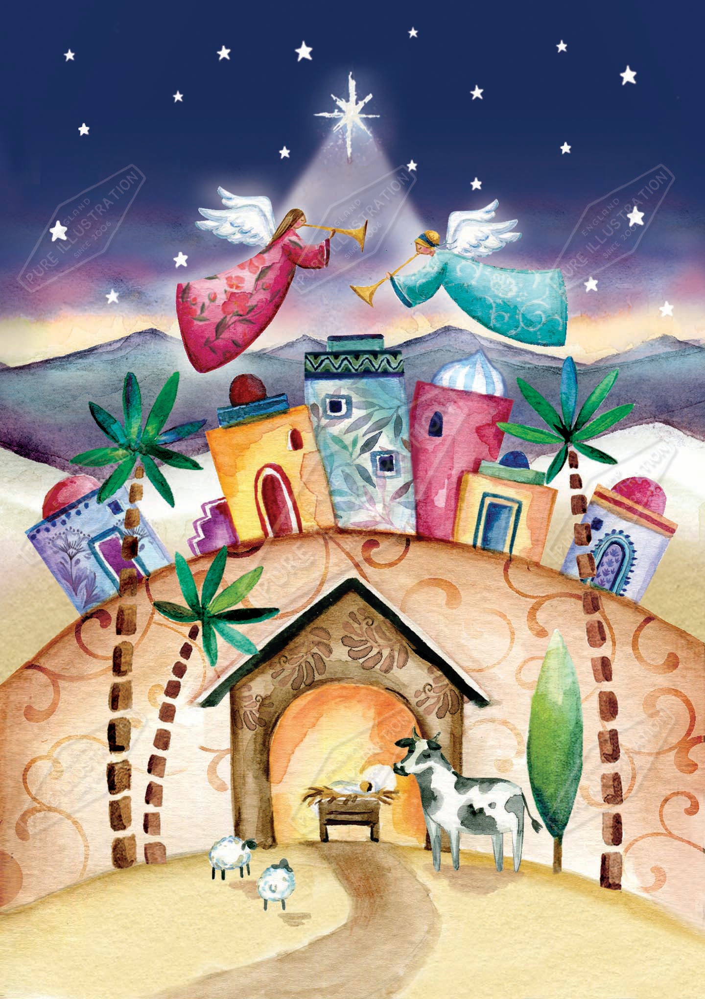 00035953DEVa - Deva Evans is represented by Pure Art Licensing Agency - Christmas Greeting Card Design