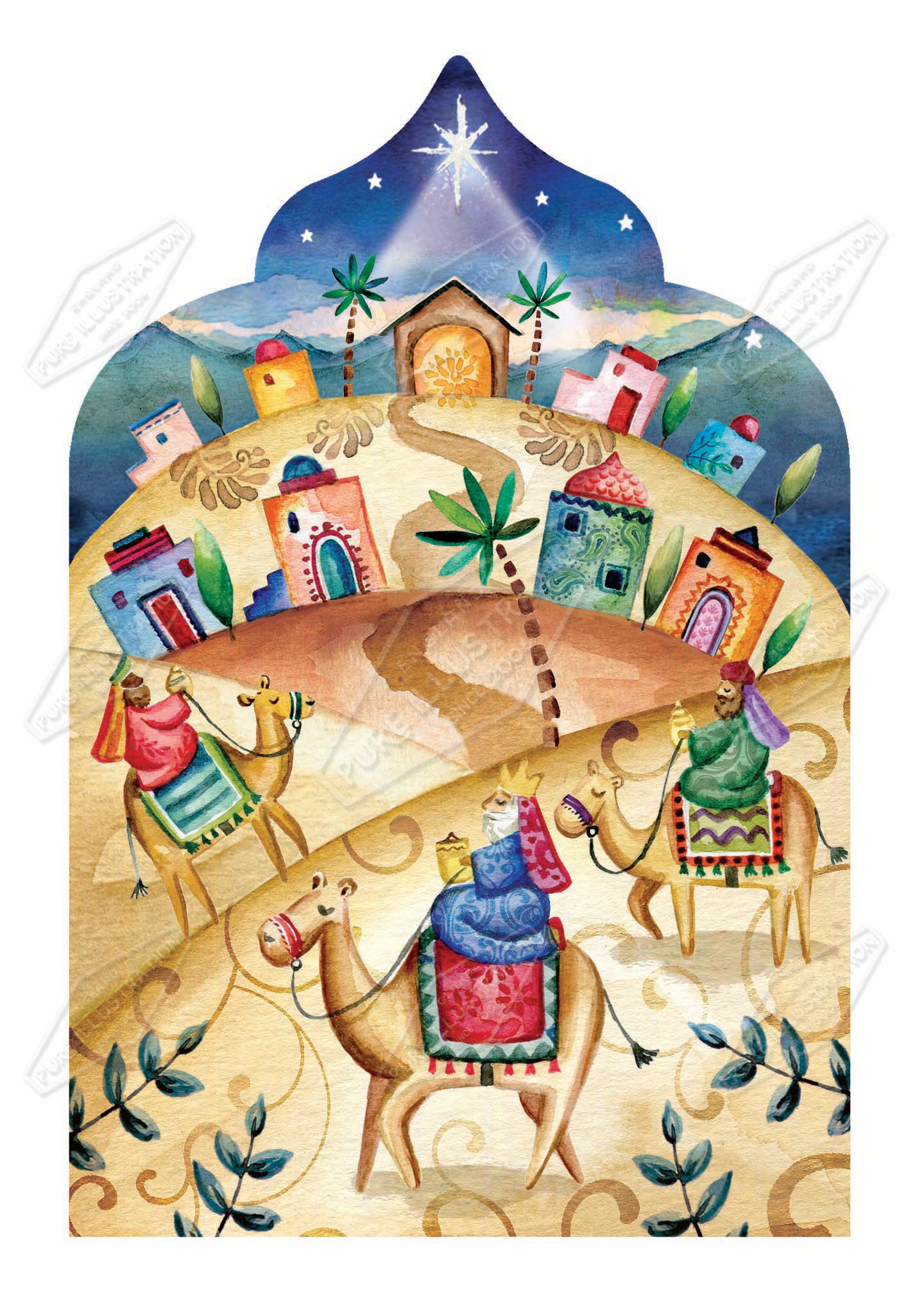 00035954DEV - Deva Evans is represented by Pure Art Licensing Agency - Christmas Greeting Card Design