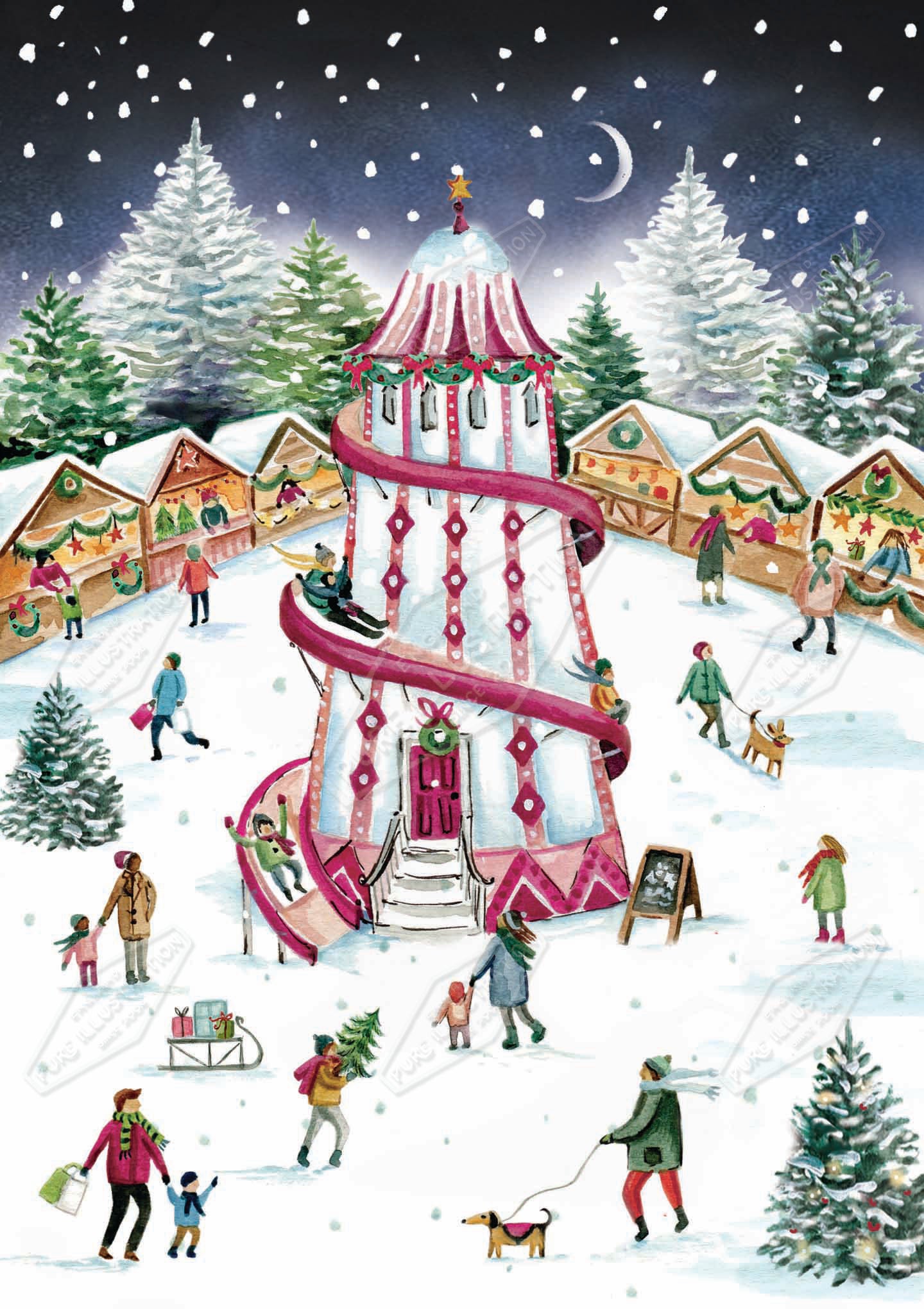 00035969DEV - Deva Evans is represented by Pure Art Licensing Agency - Christmas Greeting Card Design