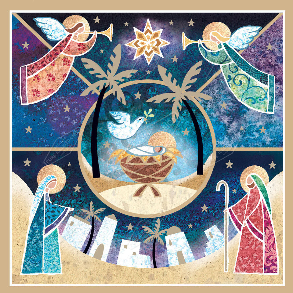 00035988DEV - Deva Evans is represented by Pure Art Licensing Agency - Christmas Greeting Card Design