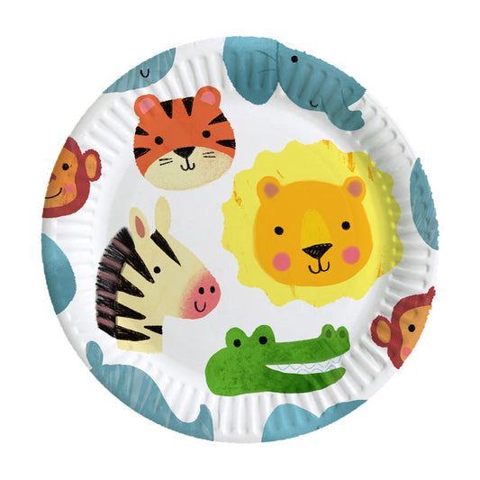 Safari Animal Pattern Paper Plate Mock Up for Pure Art Licensing Agency