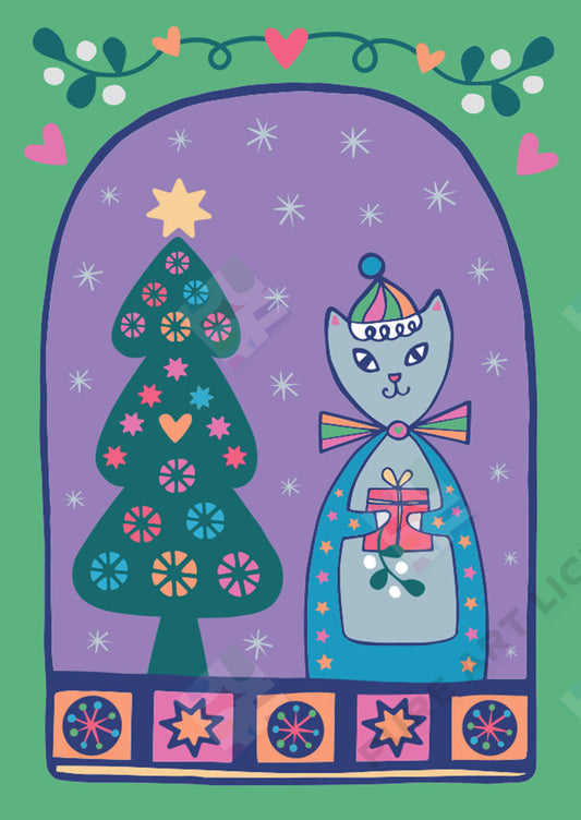 Cat Christmas Design - Lucy Appleton is represented by Pure Art Licensing Agency - Greeting Card, Gift & Product Packaging Designs