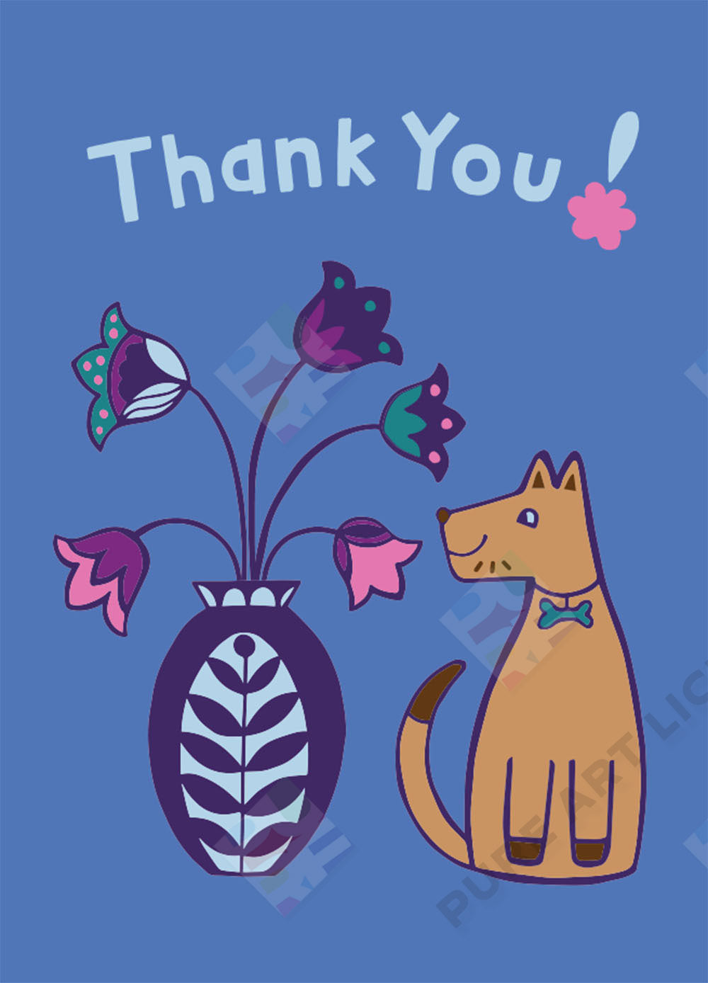 Dog Thank You Design - Lucy Appleton is represented by Pure Art Licensing Agency - Greeting Card, Gift & Product Packaging Designs