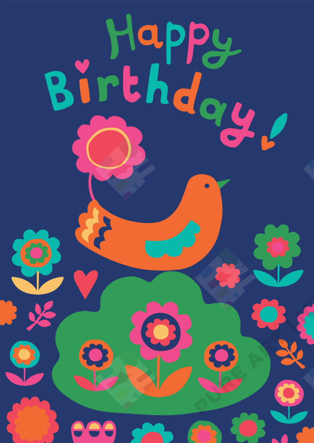 Bird Anniversary / Birthday Design - Lucy Appleton is represented by Pure Art Licensing Agency - Greeting Card, Gift & Product Packaging Designs