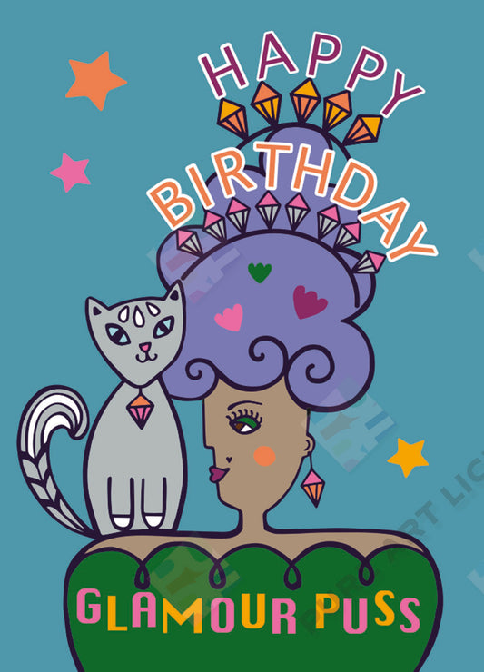 Happy birthday Cat Design - Lucy Appleton is represented by Pure Art Licensing Agency - Greeting Card, Gift & Product Packaging Designs