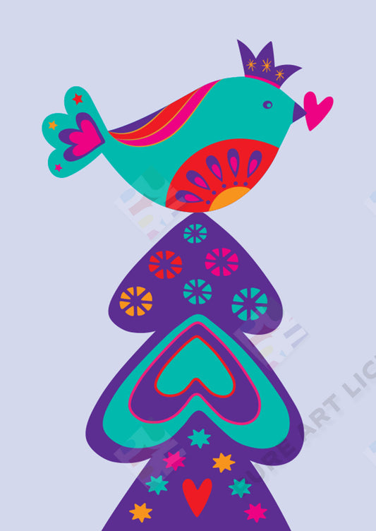 Funky Ethnic Robin Design for Christmas by Lucy Appleton for Pure Art Licensing Agency UK