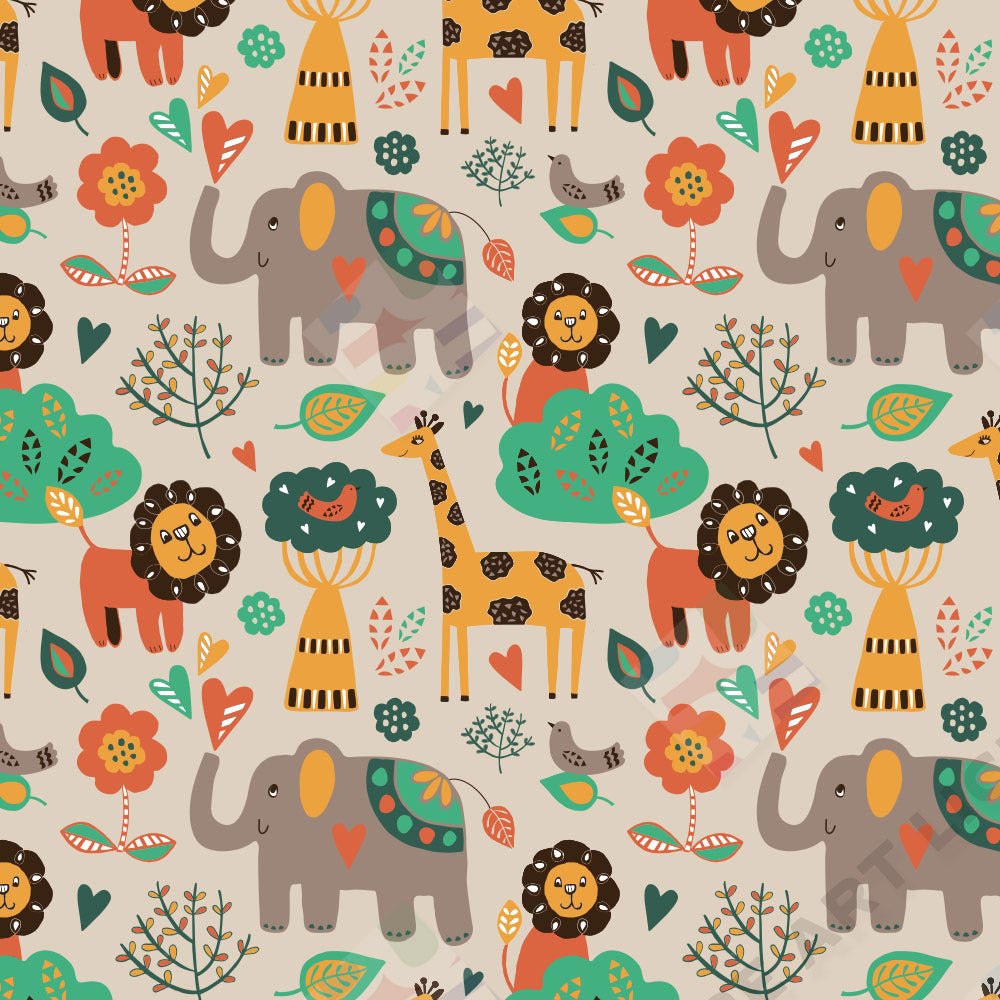 New Baby Safari Pattern Design by Lucy Appleton for Pure Art Licensing Agency & Surface Design Studio