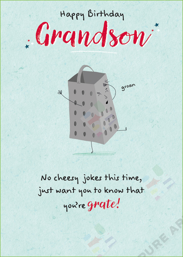 Grandson Birthday Humour Card Design by Cory Reid - Pure Art Licensing & Surface Design Agency