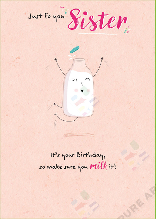 Sister Birthday Humour Card Design by Cory Reid - Pure Art Licensing & Surface Design Agency