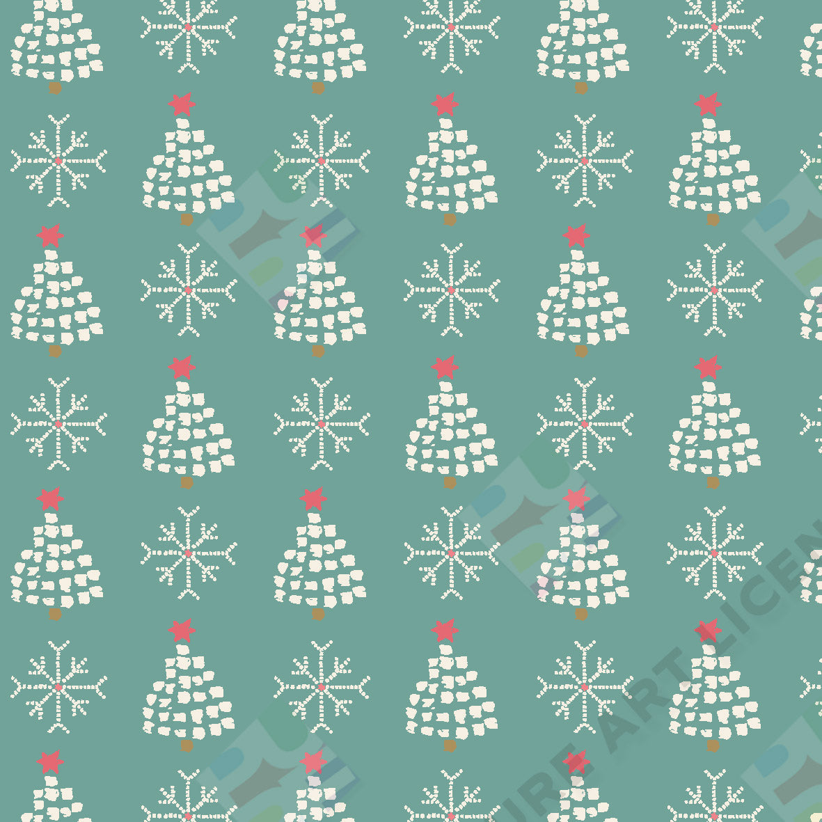 Christmas Wrap Pattern - Claire Wise is represented by Pure Art Licensing Agency - Christmas Greeting Card