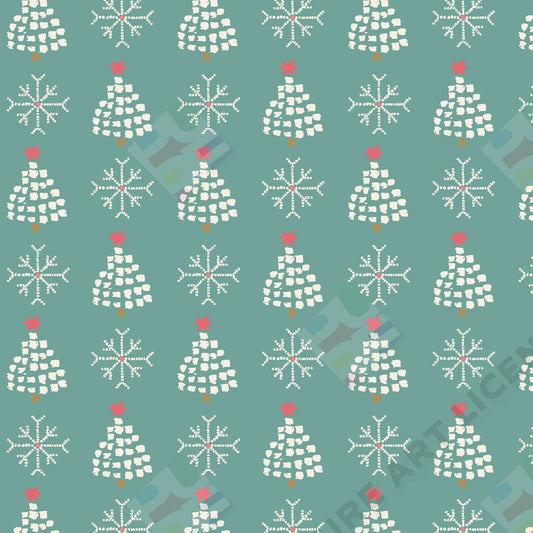 Christmas Wrap Pattern - Claire Wise is represented by Pure Art Licensing Agency - Christmas Greeting Card