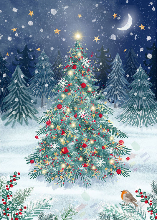 serene Christmas Tree Design by Victoria Marks for Pure Art Licensing Agency - Artist's Agents UK