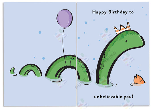 Lochness Monster Birthday Design by Alexandra Butcher for Pure Art Licensing Studio