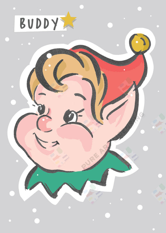 00036281ABU -Christmas Elf Retro Character Design by Alexandra Butcher for Pure Art Licensing Studio