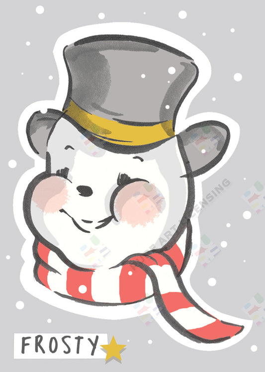 Christmas Retro Snowman Character Design by Alexandra Butcher for Pure Art Licensing Studio