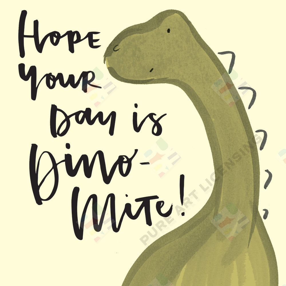 "Dino-Mite" Birthday Greeting Card Design by Alexandra Butcher for Pure Art Licensing Studio