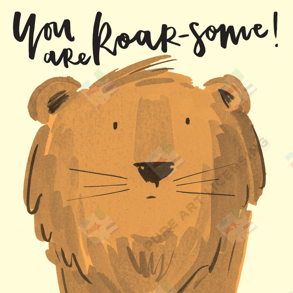 Lion Father's Day Greeting Card Design by Alexandra Butcher for Pure Art Licensing Studio