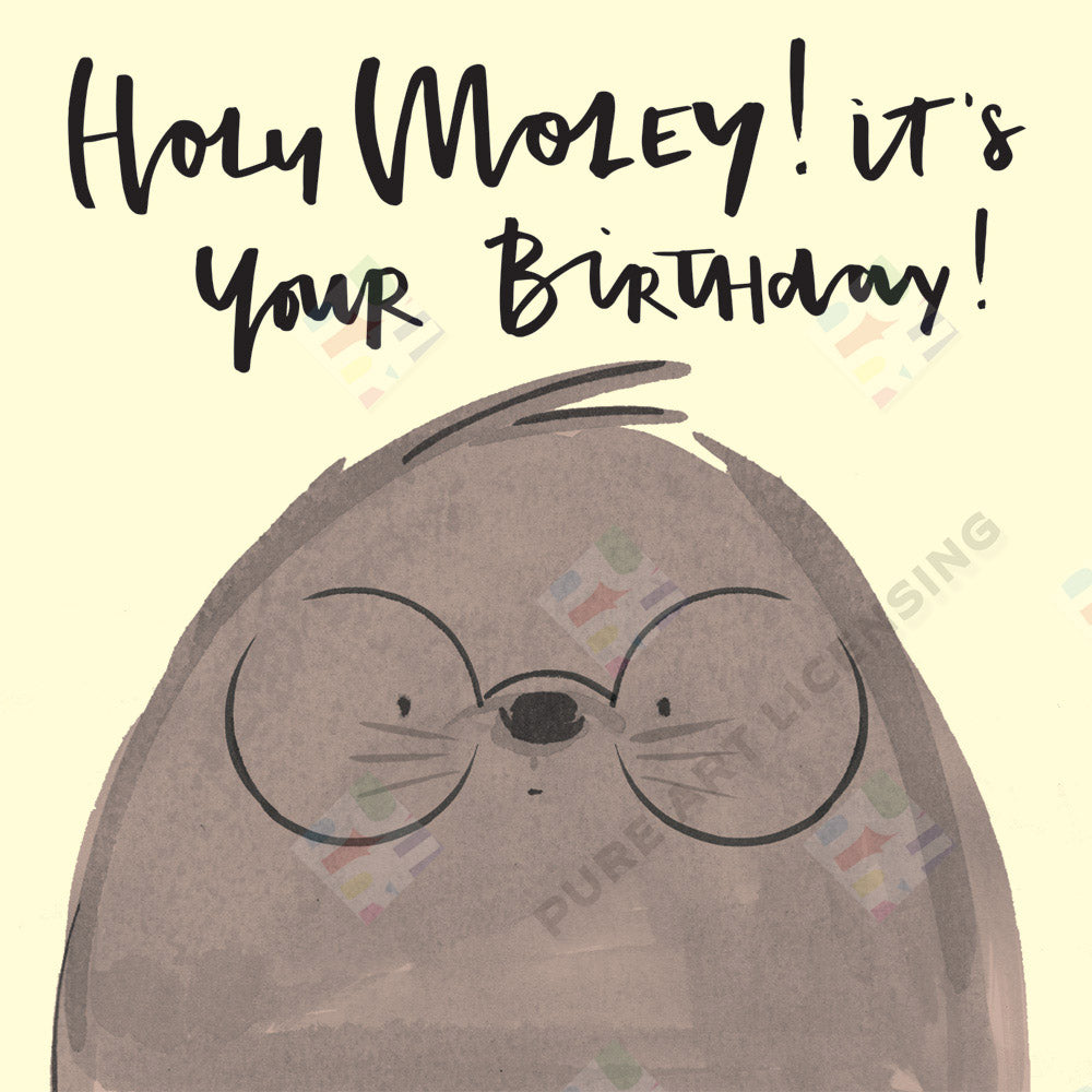 Male / Mole Birthday Greeting Card Design by Alexandra Butcher for Pure Art Licensing Agent