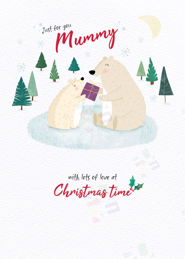 Cute Polar Bears Christmas Card Design by Cory Reid for Pure Art Licensing Agency