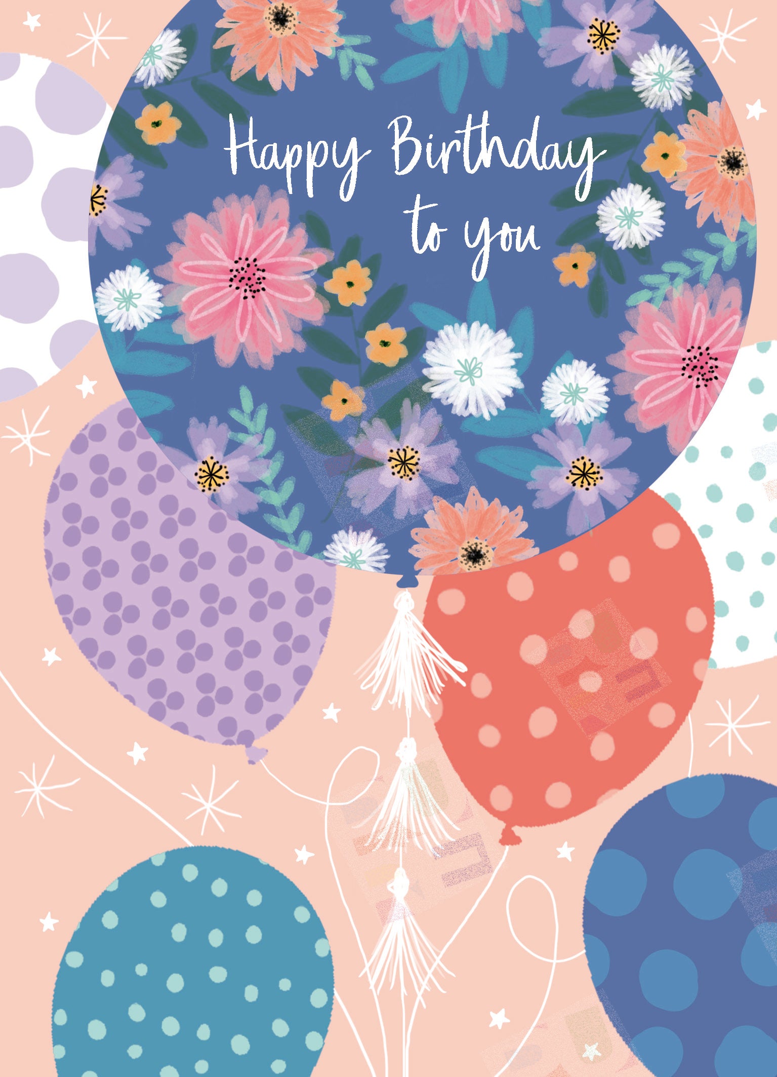 Birthday Balloons Design for Greeting Cards - Caitlin Miller is represented by Pure Art Licensing Agency - Greeting Card Designs for Licensing