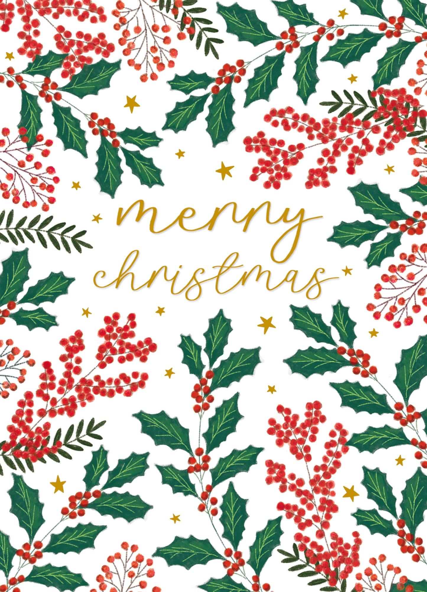 Christmas Foliage Design for Greeting Cards - Caitlin Miller is represented by Pure Art Licensing Agency - Christmas Greeting Card