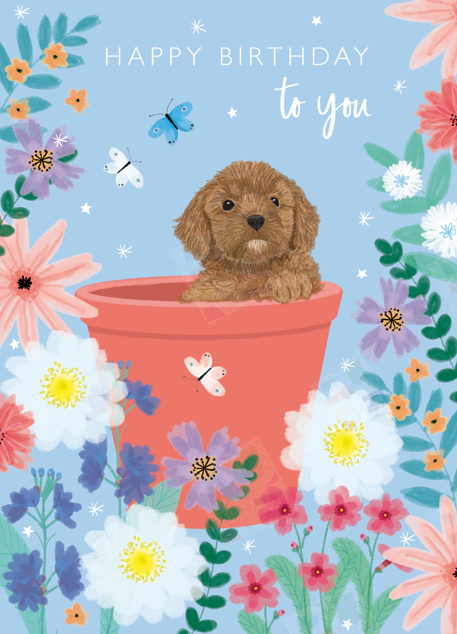 Birthday Puppy Design for Greeting Cards - Caitlin Miller is represented by Pure Art Licensing Agency - Greeting Card Designs for Licensing