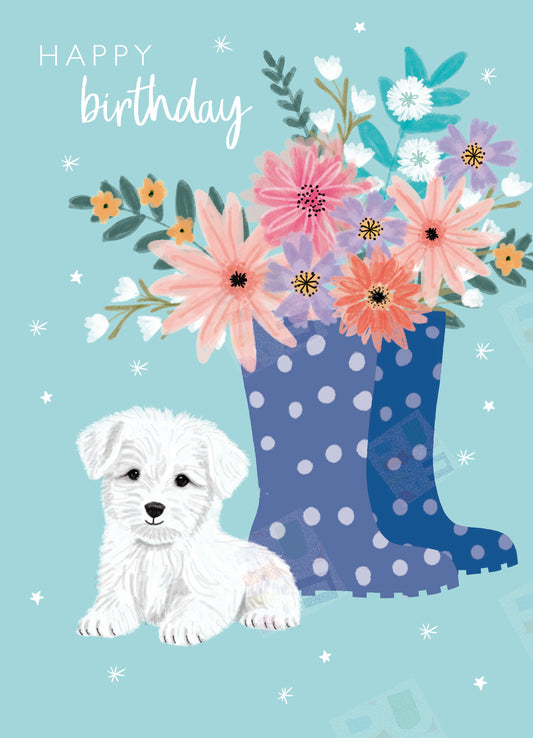 Birthday Puppy Design by Caitlin Miller for Pure Art Licensing