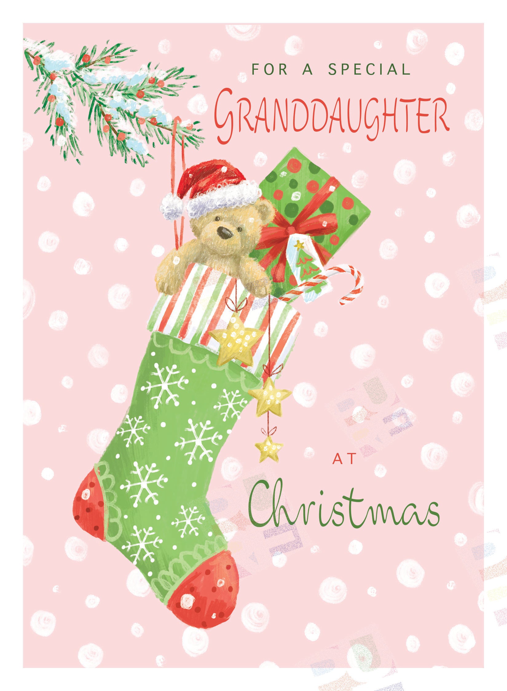 Ally Marie is represented by Pure Art Licensing Agency - Christmas Greeting Card Designer - A Grandchild Christmas Stocking Design - Christmas Illustration for Greeting Cards and Christmas Products 