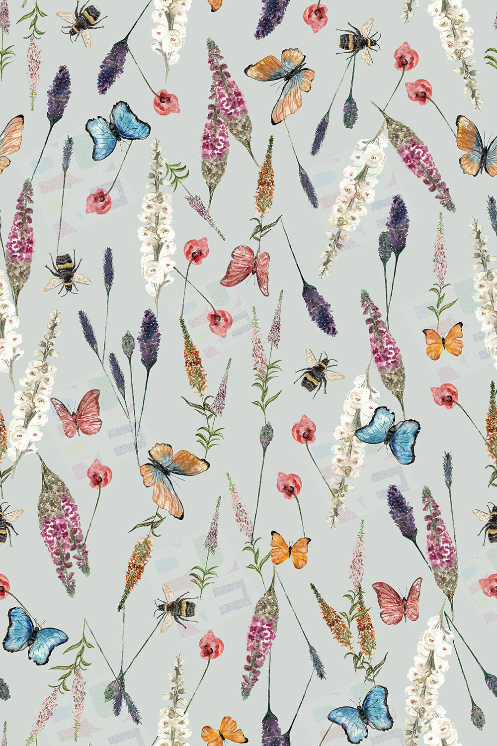 Butterflies & Floral Pattern Painting by Lisa Green - Design & Illustration for Products & Surfaces - Lisa Green is represented by Pure Art Licensing