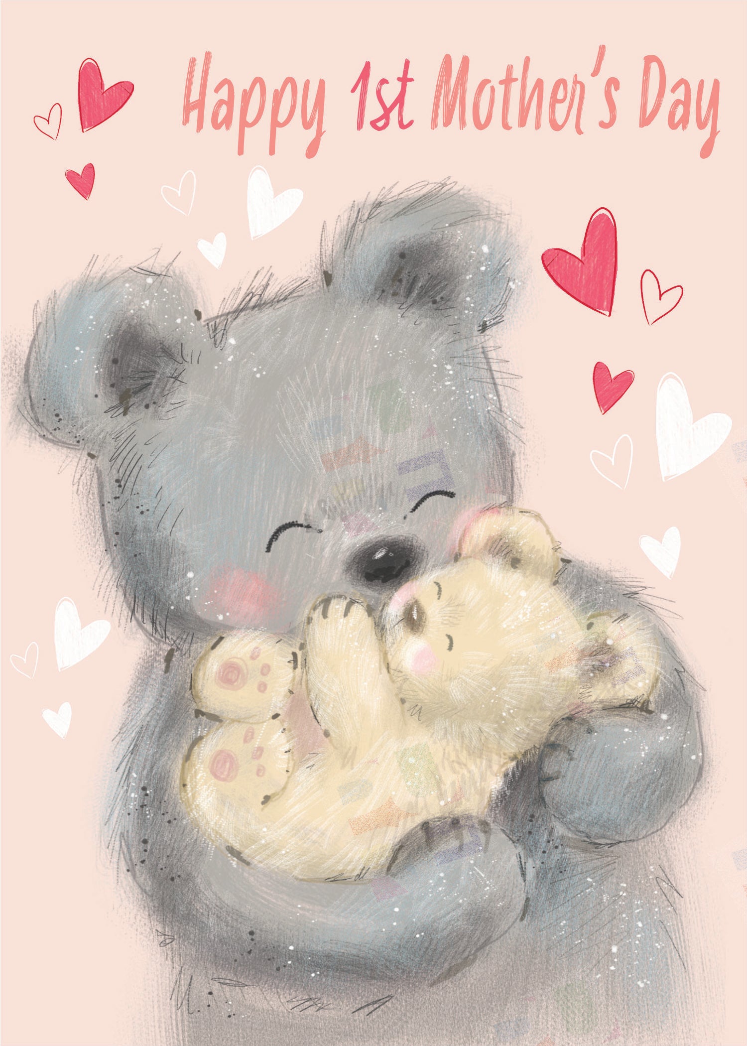 Cute Bear - Mother's Day Artwork - Ally Marie is represented by Pure Art Licensing Agency - Greeting Card Designer