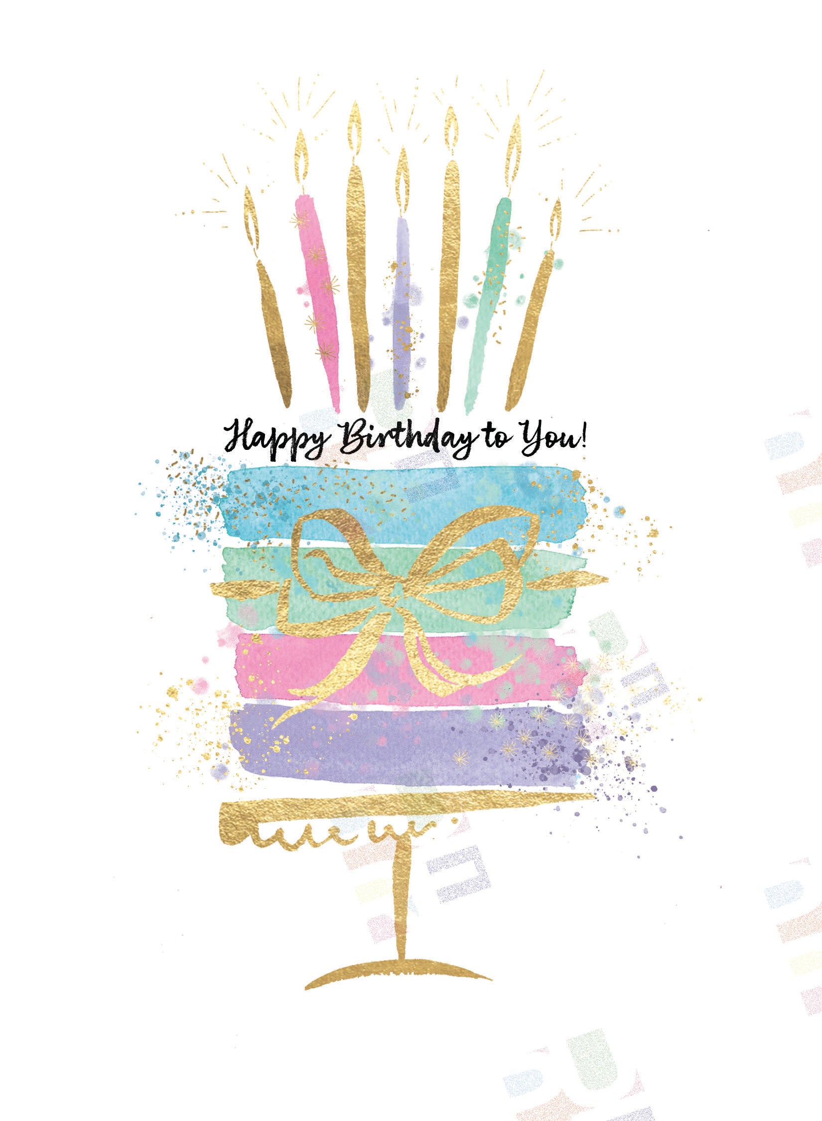 Birthday Cake Design for Greeting Cards - Ally Marie is represented by Pure Art Licensing Agency - Greeting Card Designer