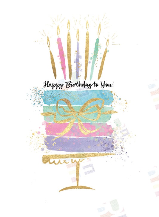 Birthday Cake Design for Greeting Cards - Ally Marie is represented by Pure Art Licensing Agency - Greeting Card Designer