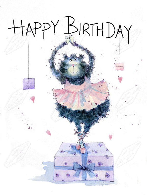 00011100JPA- Jan Pashley is represented by Pure Art Licensing Agency - Birthday Greeting Card Design