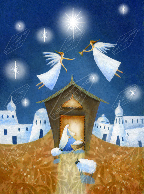 00013784JPA- Jan Pashley is represented by Pure Art Licensing Agency - Christmas Greeting Card Design