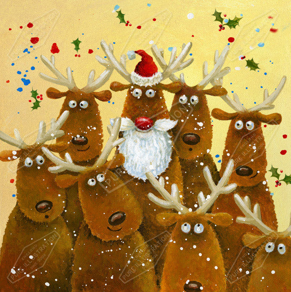 00015170JPA- Jan Pashley is represented by Pure Art Licensing Agency - Christmas Greeting Card Design