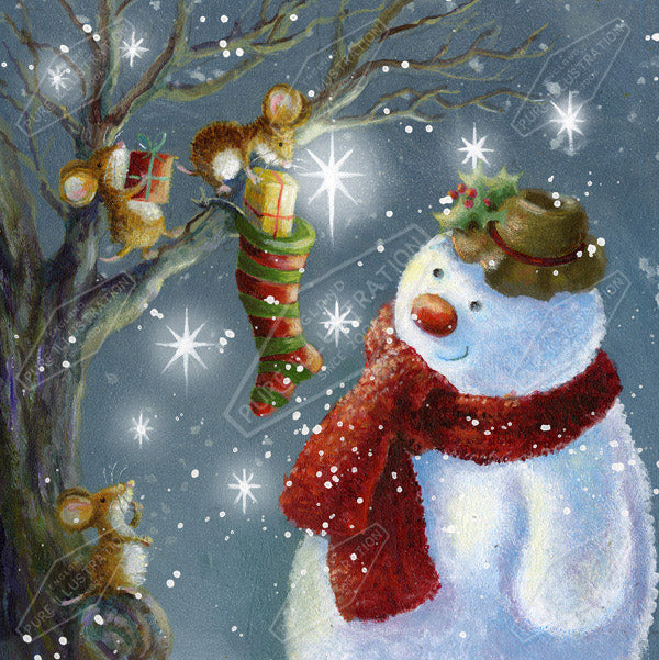 00015172JPA- Jan Pashley is represented by Pure Art Licensing Agency - Christmas Greeting Card Design