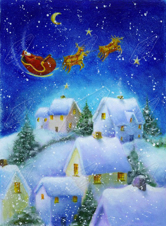 00015972JPA- Jan Pashley is represented by Pure Art Licensing Agency - Christmas Greeting Card Design