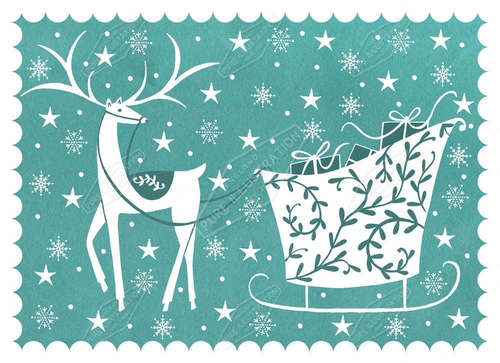 00021801SSN- Sian Summerhayes is represented by Pure Art Licensing Agency - Christmas Greeting Card Design