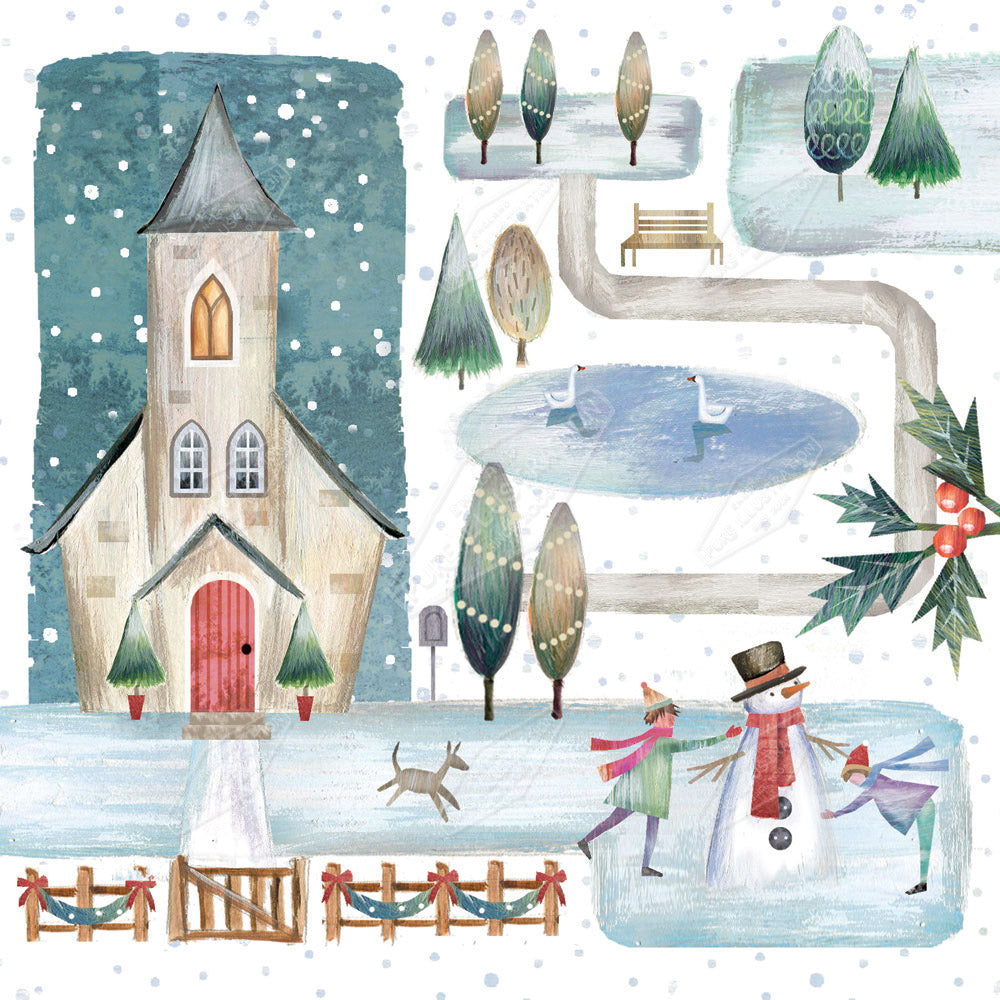 00023065DEV - Deva Evans is represented by Pure Art Licensing Agency - Christmas Greeting Card Design