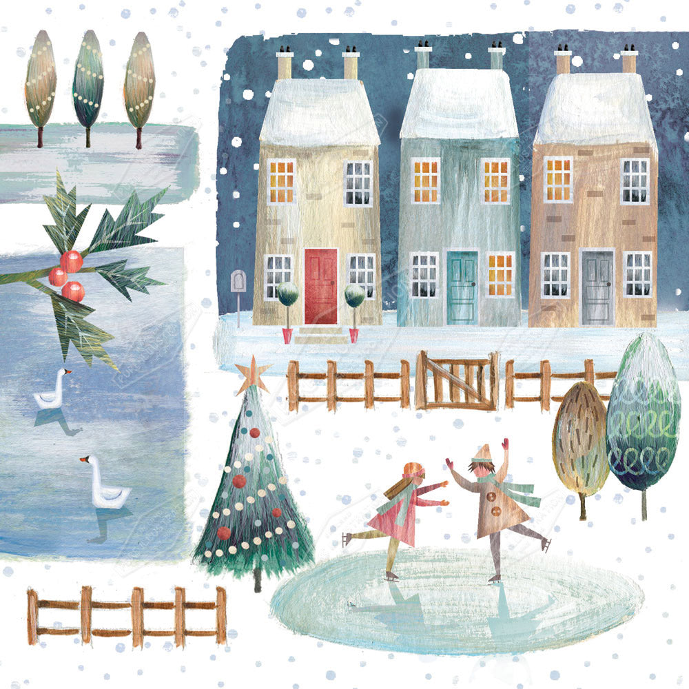 00023066DEV - Deva Evans is represented by Pure Art Licensing Agency - Christmas Greeting Card Design