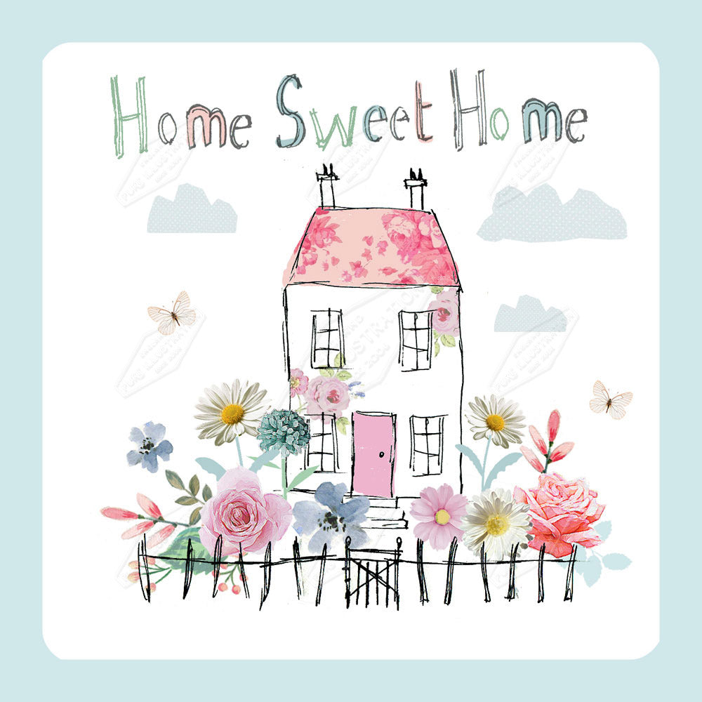 00023178DEV - Deva Evans is represented by Pure Art Licensing Agency - New Home Greeting Card Design